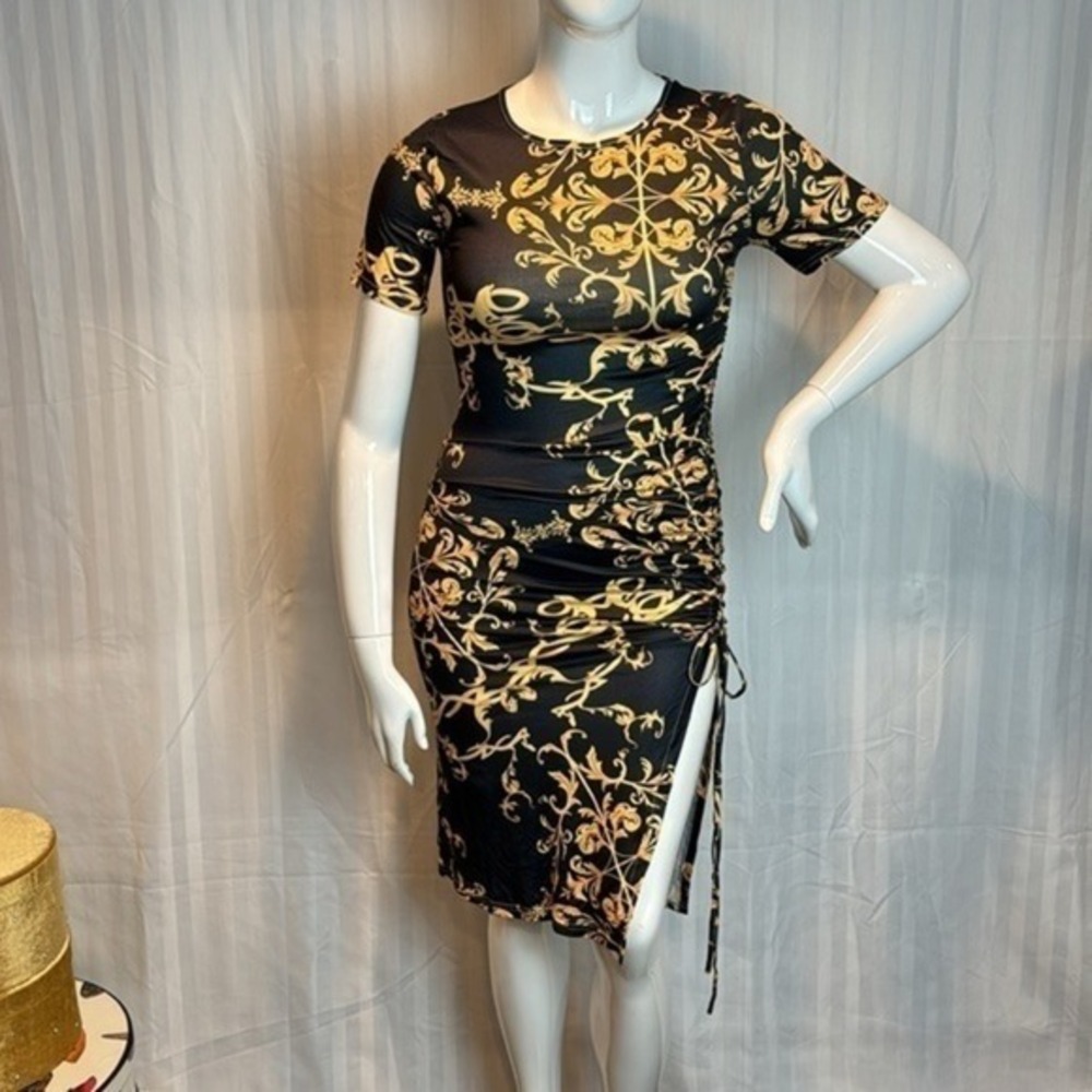 Sexy Bodycon Side Split Folds Drawstring Fashion Streetwear Casual‎ M